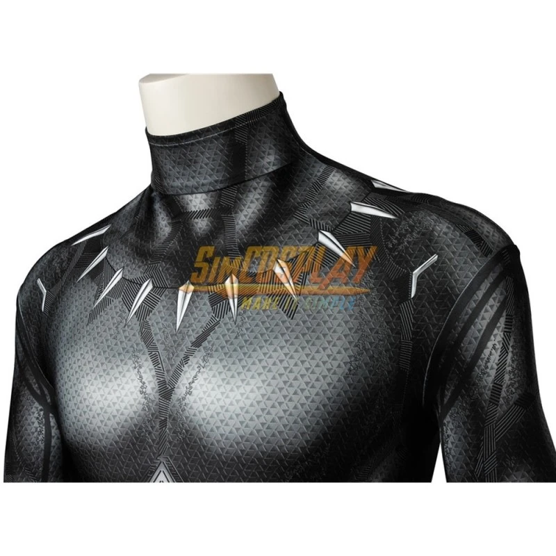 Black Panther Cosplay Costume T'challa Classic Printed Black Suits Sac3981 10 Black Panther Cosplay Costume T'challa Classic Printed Black Suits Sac3981 - Image 10