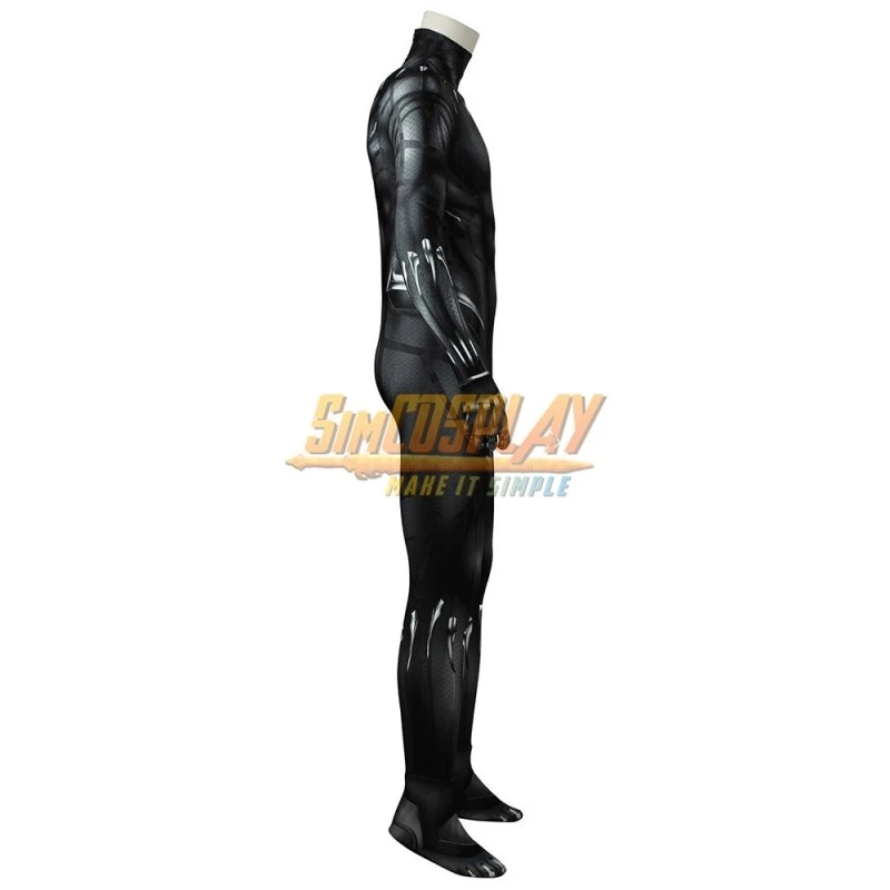 Black Panther Cosplay Costume T'challa Classic Printed Black Suits Sac3981 5 Black Panther Cosplay Costume T'challa Classic Printed Black Suits Sac3981 - Image 5