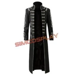 Vergil Cosplay Costumes Devil May Cry 5 Cosplay Black Trench Coat Ver.2 -Simcosplay Outlet Store sac4411a10