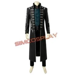 Vergil Cosplay Costumes Devil May Cry 5 Cosplay Black Trench Coat Ver.2 -Simcosplay Outlet Store sac4411a17