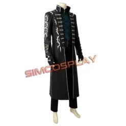 Vergil Cosplay Costumes Devil May Cry 5 Cosplay Black Trench Coat Ver.2 -Simcosplay Outlet Store sac4411a20