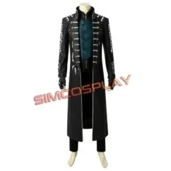 Vergil Cosplay Costumes Devil May Cry 5 Cosplay Black Trench Coat Ver.2 -Simcosplay Outlet Store sac4411a21