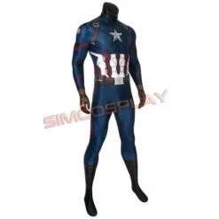 Avengers Endgame Captain America Steve Rogers Cosplay Printed Jumpsuit -Simcosplay Outlet Store sac4432a2