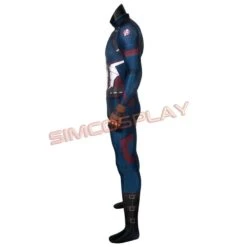 Avengers Endgame Captain America Steve Rogers Cosplay Printed Jumpsuit -Simcosplay Outlet Store sac4432a3