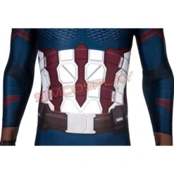 Avengers Endgame Captain America Steve Rogers Cosplay Printed Jumpsuit -Simcosplay Outlet Store sac4432a6