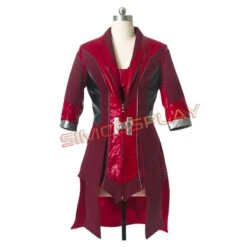Scarlet Witch Cosplay Costume Red Leather Robe Avengers Age Of Ultron Costumes