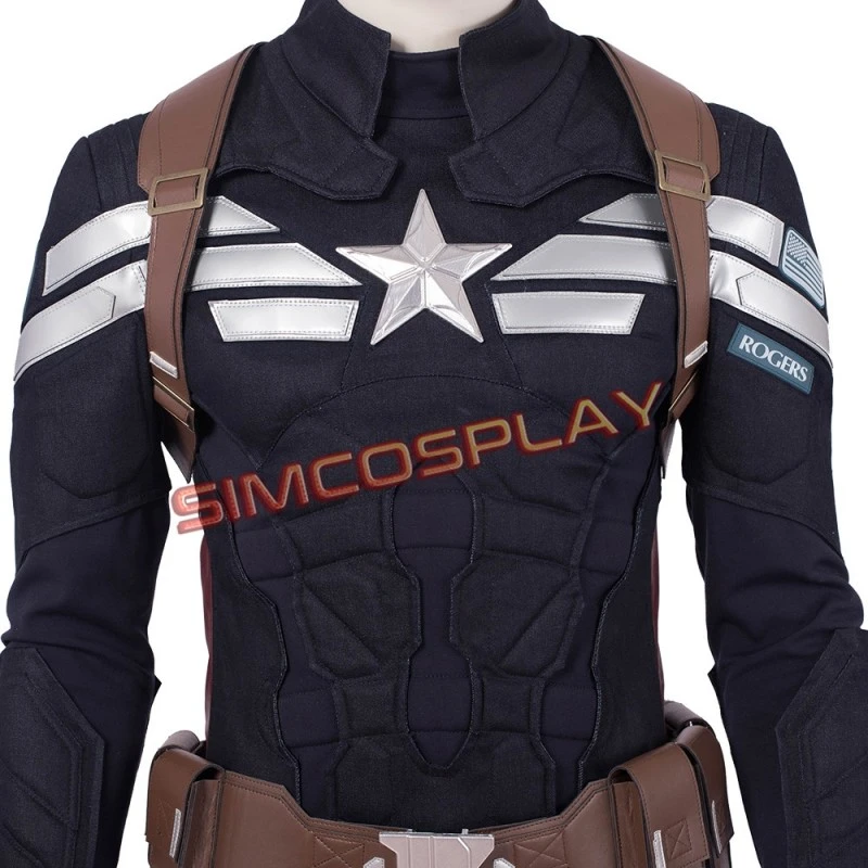 Avengers Endgame Captain America Cosplay Costumes Top Level 8 Avengers Endgame Captain America Cosplay Costumes Top Level - Image 8