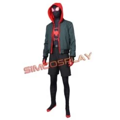 Spider Man Into The Spider Verse Cosplay Costumes Miles Morales Suit Top Level -Simcosplay Outlet Store sim20190254a2