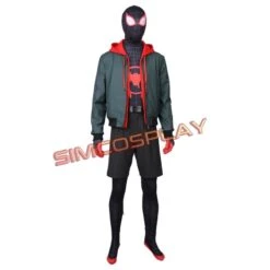 Spider Man Into The Spider Verse Cosplay Costumes Miles Morales Suit Top Level -Simcosplay Outlet Store sim20190254a8