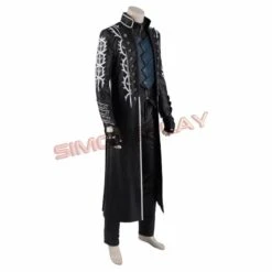 Devil May Cry 5 Vergil Cosplay Costumes Black Trench Coat Top Level 25 Devil May Cry 5 Vergil Cosplay Costumes Black Trench Coat Top Level -Simcosplay Outlet Store sim20190274a6
