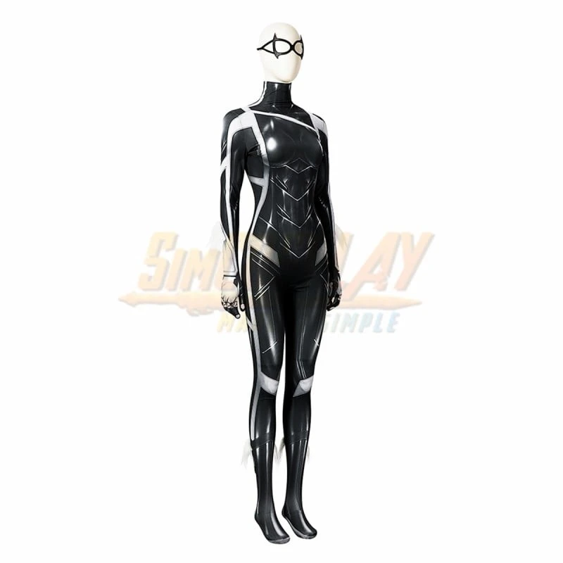 Black Cat Felicia Hardy Suit Printed Cosplay Costume Jumpsuit 2 Black Cat Felicia Hardy Suit Printed Cosplay Costume Jumpsuit - Image 2