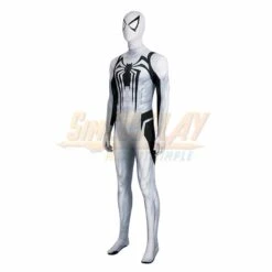 Anti-Venom White Suit Spiderman PS5 Cosplay Costume Jumpsuit -Simcosplay Outlet Store simy23192a2