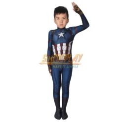 Kids Captain America Cosplay Costume Spandex Cosplay Suits For Children SKD19024 -Simcosplay Outlet Store skd19024a12