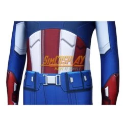 Kids Captain America Cosplay Costume Classic Blue Spandex Suit For Children SKD19028 -Simcosplay Outlet Store skd19028a4