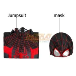 Kids Spider-man Miles Morales PS5 Cosplay Suit Spider-man Cosplay Costume For Children -Simcosplay Outlet Store spider man kids ps5 miles morales 0000 jumpsuit mask