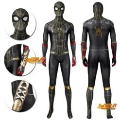 Spider-man No Way Home Cosplay Costume Black Gold Suit