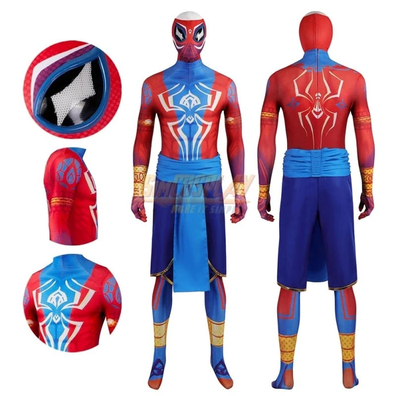 Spider Man India Pavitr Prabhakar Printed Cosplay Costume Suit 1 Spider Man India Pavitr Prabhakar Printed Cosplay Costume Suit