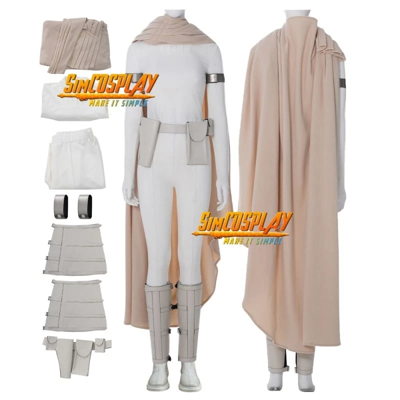 Star Wars Padmé Amidala Cosplay Costumes Padme White Outfit 1 Star Wars Padmé Amidala Cosplay Costumes Padme White Outfit