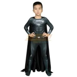 Kids Super Hero Clark's Black Suit Black Cosplay Costume For Children SKD19045 -Simcosplay Outlet Store superman black suit for kids 2