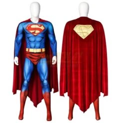 Superman Cosplay Costume Retro Manga Muscle Texture Print Version