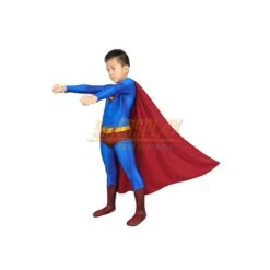 Kids Super Hero Clark Cosplay Suit Crisis On Infinite Earths Blue Kids Costume -Simcosplay Outlet Store superman cosplay suit for kids 3