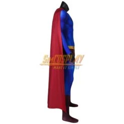 Super Hero Costume Infinite Earths Clark's Blue Cosplay Suit With Cloak -Simcosplay Outlet Store superman costume crisis on infinite earths 2
