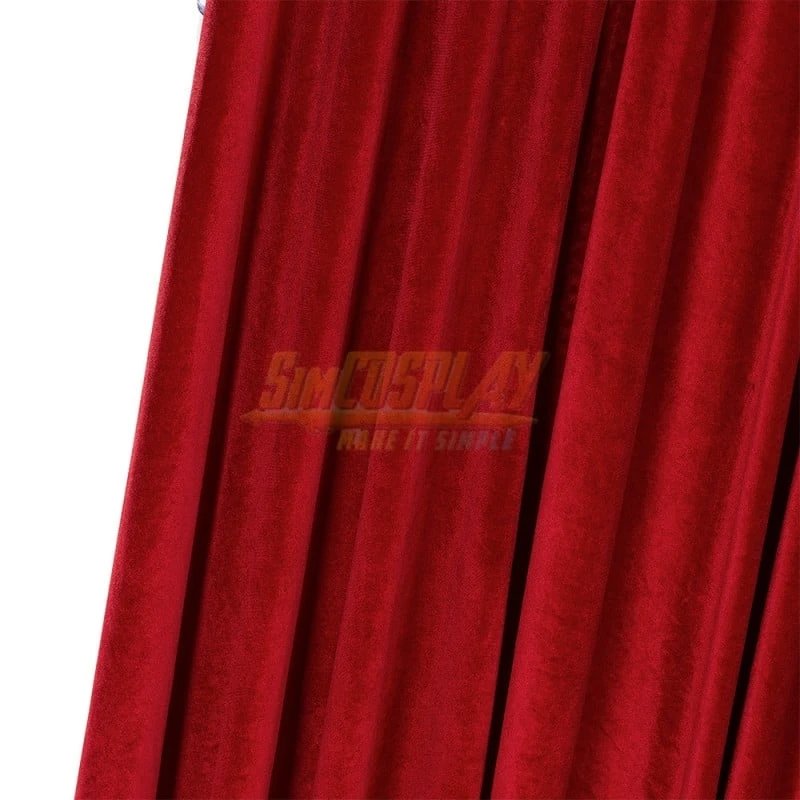 Super Hero Steel Man Clark Cosplay Costume Classic Spandex Red Suit - Image 19