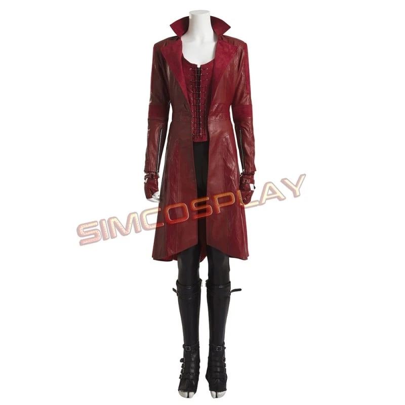 Scarlet Witch Costume Wanda Maximoff Classic Cosplay Suit Top Level 2 Scarlet Witch Costume Wanda Maximoff Classic Cosplay Suit Top Level - Image 2