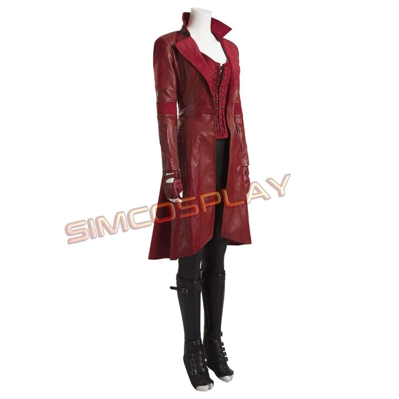 Scarlet Witch Costume Wanda Maximoff Classic Cosplay Suit Top Level 4 Scarlet Witch Costume Wanda Maximoff Classic Cosplay Suit Top Level - Image 4