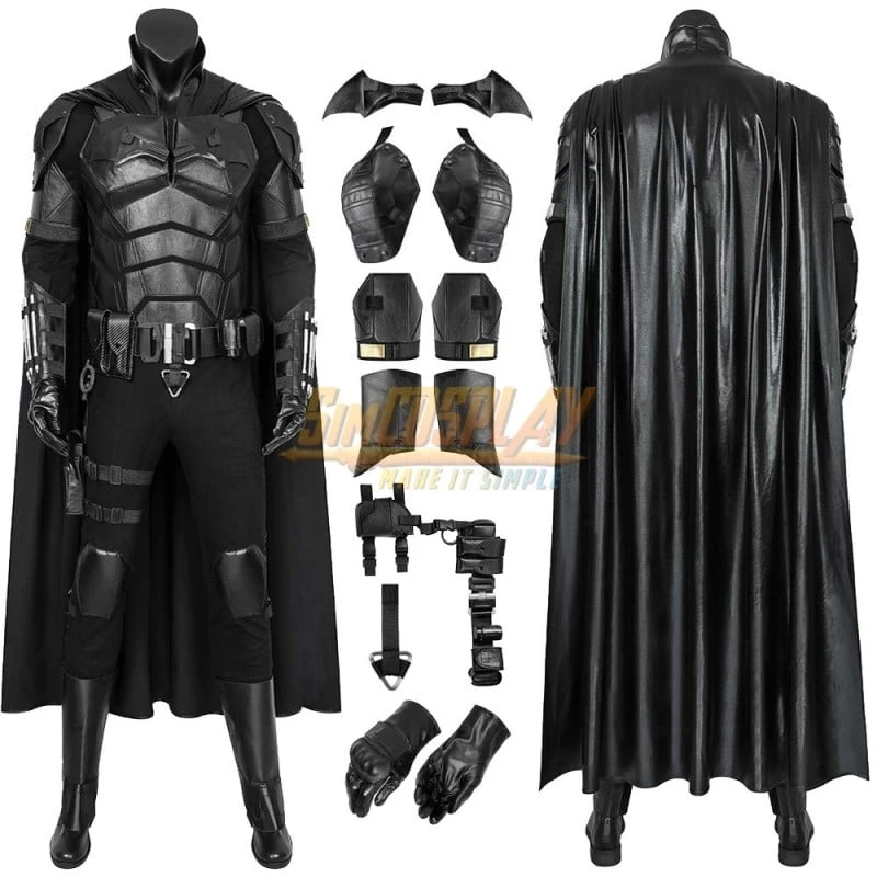 The Bruce Wayne 2022 Cosplay Costumes Leather Suit For Halloween Superhero Cosplay