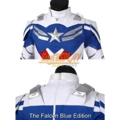 The Falcon Cosplay Costume The Falcon And The Winter Soldier Dress Up Suit Top Level -Simcosplay Outlet Store the falcon blue edition 7