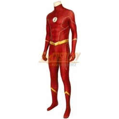 TF Cosplay Suit 3D Printed Spandex Season 6 Barry Allen Cosplay Red Suit -Simcosplay Outlet Store the flash suit 6