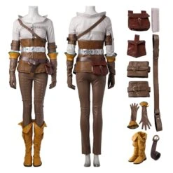 Witcher 3 Wild Hunt Cirilla Cosplay Costume Top Level