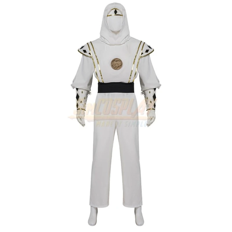 Tommy Oliver White Ninja Ranger Cosplay Costume Top Level 4 Tommy Oliver White Ninja Ranger Cosplay Costume Top Level - Image 4