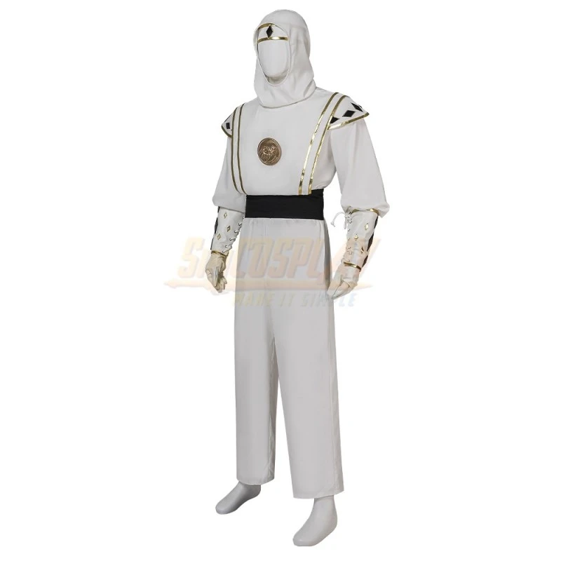 Tommy Oliver White Ninja Ranger Cosplay Costume Top Level 7 Tommy Oliver White Ninja Ranger Cosplay Costume Top Level - Image 7