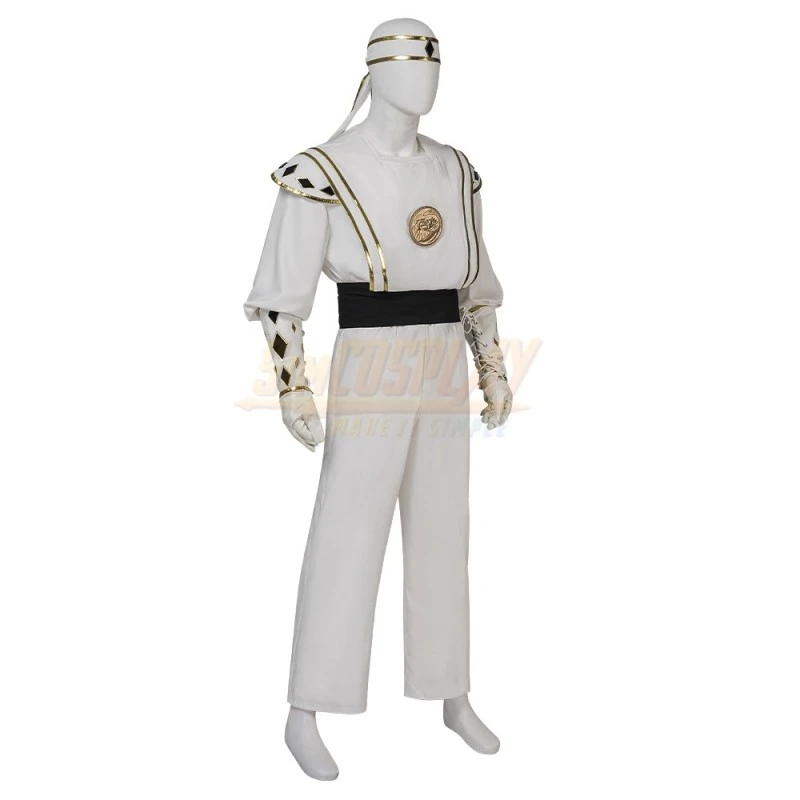 Tommy Oliver White Ninja Ranger Cosplay Costume Top Level 11 Tommy Oliver White Ninja Ranger Cosplay Costume Top Level - Image 11
