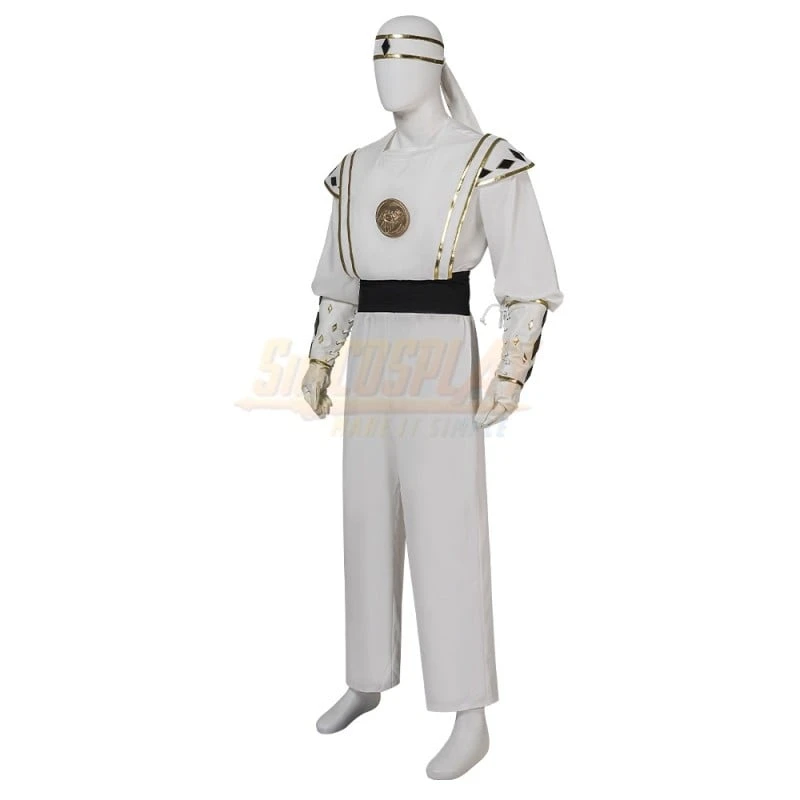 Tommy Oliver White Ninja Ranger Cosplay Costume Top Level 12 Tommy Oliver White Ninja Ranger Cosplay Costume Top Level - Image 12