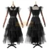 Wednesday Addams Dance Dress Cosplay Costume For Female