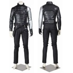 Winter Soldier Cosplay Costume Bucky Barnes Battle Suit Top Level