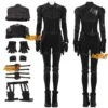 Yelena Belova Black Suit Black Widow 2021 Cosplay Costumes Top Level
