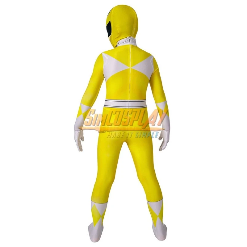Kids Yellow Ranger Cosplay Suit 3D Spandex Costume Halloween Gifts For Children 4 Kids Yellow Ranger Cosplay Suit 3D Spandex Costume Halloween Gifts For Children - Image 4