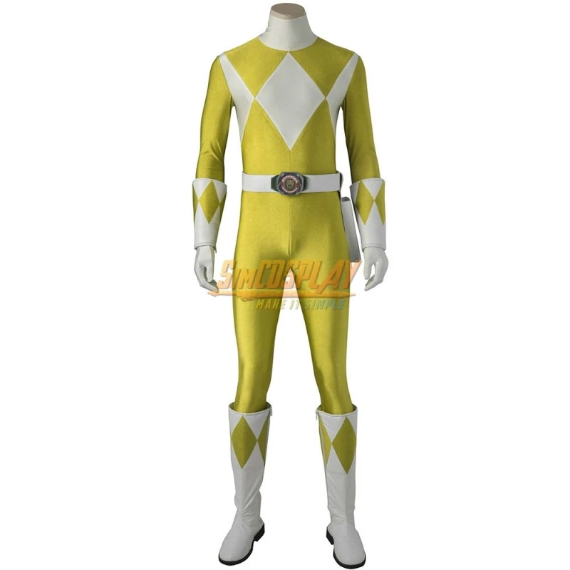 Yellow Ranger Costume Mighty Morphin Power Rangers Cosplay Suit Male Edition 2 Yellow Ranger Costume Mighty Morphin Power Rangers Cosplay Suit Male Edition - Image 2
