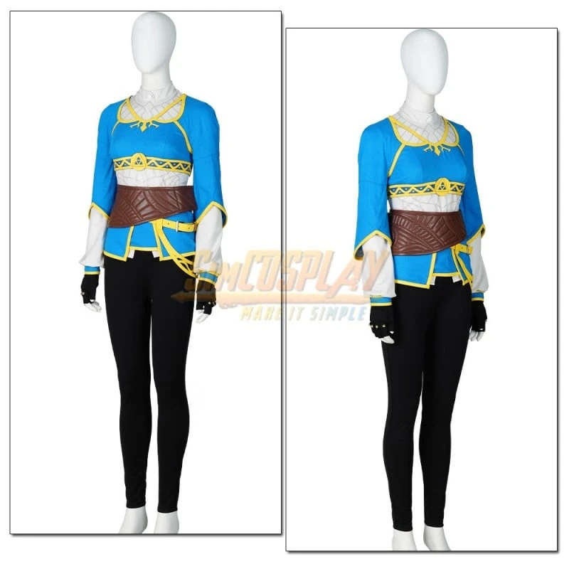 Princess Zelda Cosplay Costume Classic Suit With Cosplay Wig Set 2 Princess Zelda Cosplay Costume Classic Suit With Cosplay Wig Set - Image 2
