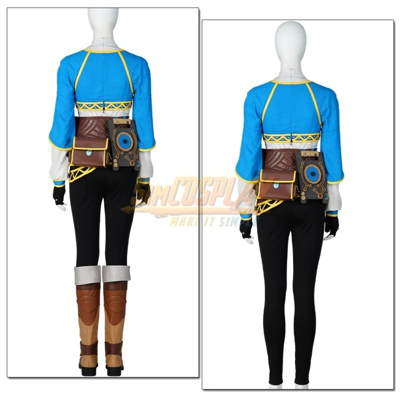 Princess Zelda Cosplay Costume Classic Suit With Cosplay Wig Set 3 Princess Zelda Cosplay Costume Classic Suit With Cosplay Wig Set - Image 3